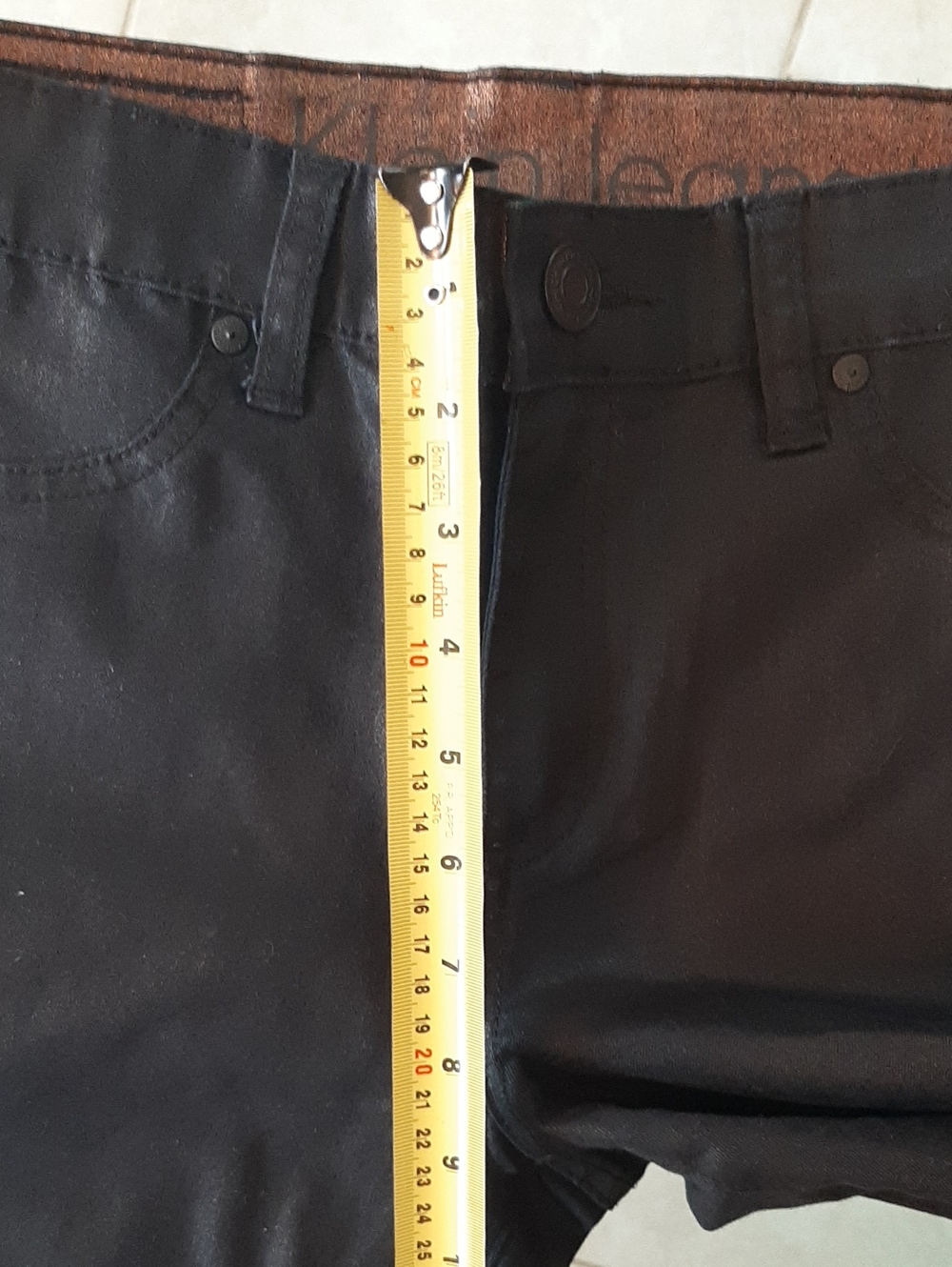 Calvin Klein Jeans🖤NWOT Coated Legging Jeans Waist 28 Size 8 Black - Picture 6 of 10